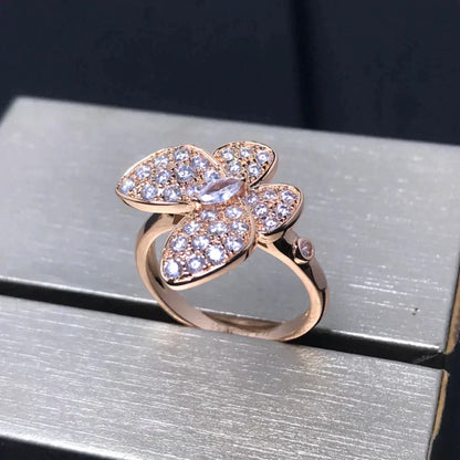 [Solara Jewelry ]BUTTERFLY PINK GOLD DIAMOND RING