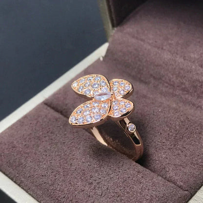 [Solara Jewelry ]BUTTERFLY PINK GOLD DIAMOND RING
