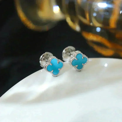 [Solara Jewelry] KLEEBALL MINI TÜRKIS SILBER OHRSTECKER