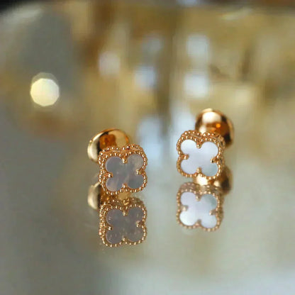 [Solara Jewelry ]KLEE MINI 9.5MM WEISSE PERLMUTT-OHRRINGE