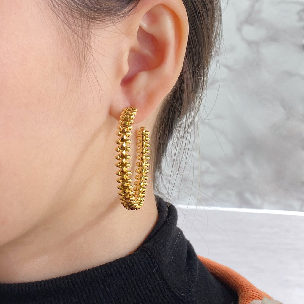 [Solara Jewelry ]クラッシュフープイヤリング