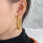 [Solara Jewelry ]クラッシュフープイヤリング