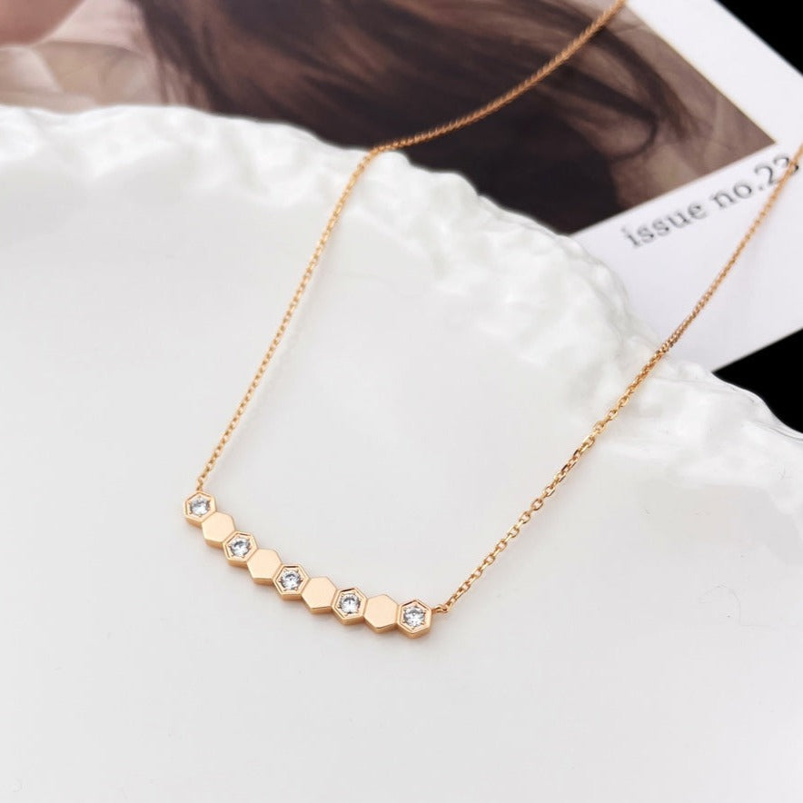 [Solara Jewelry ]BEE MY LOVE DIAMOND NECKLACE