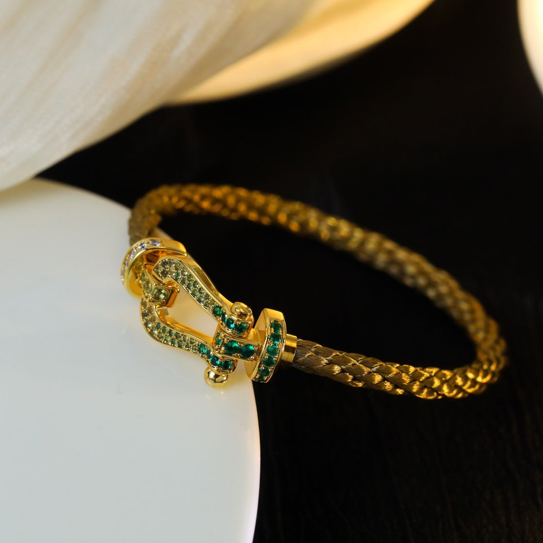[Solara Jewelry ]FORCE 10 GOLD GRÜN DIAMANT GEPLASTERTRT