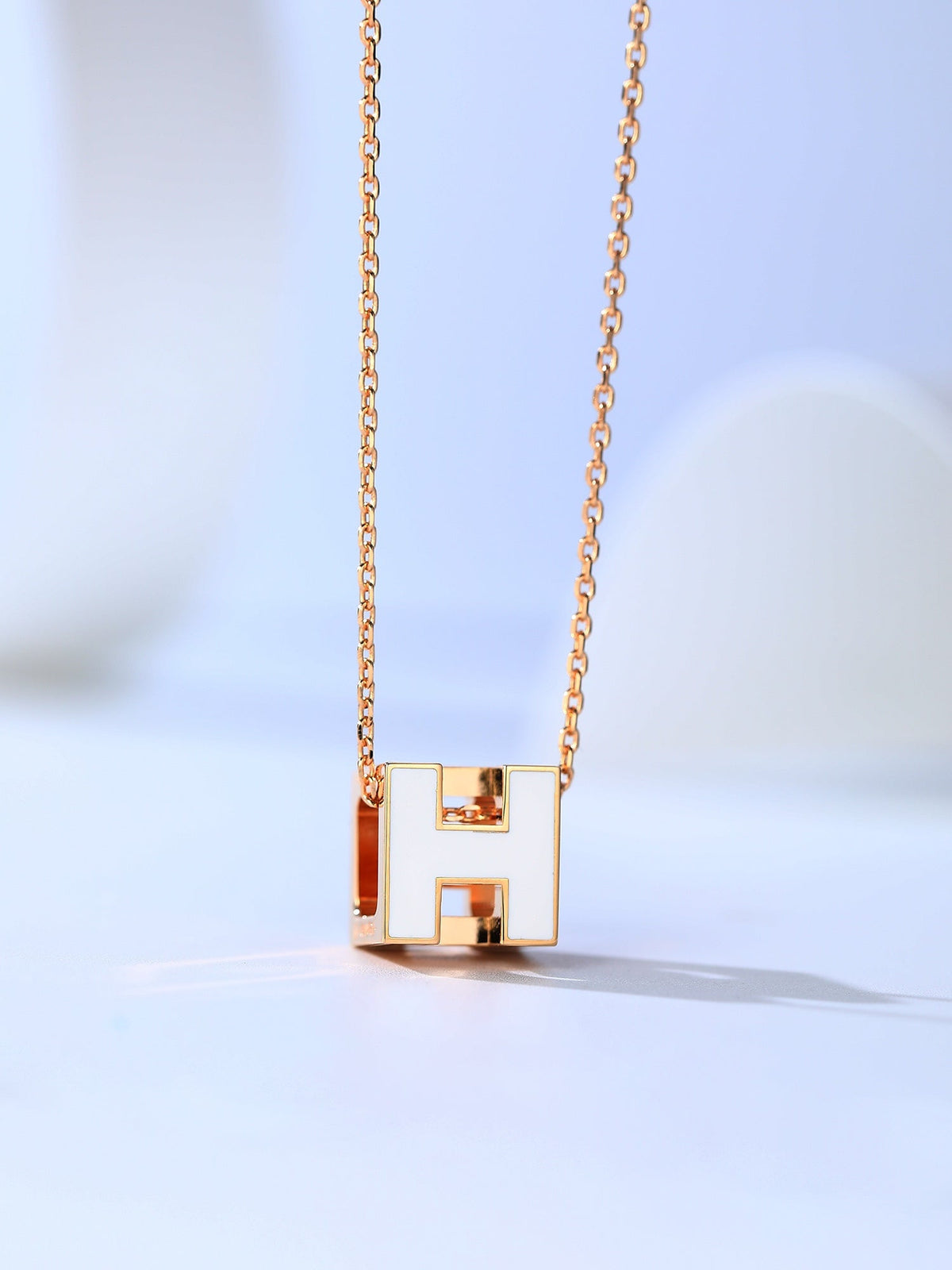 [Solara Jewelry ]H CAGE PINK GOLD NECKLACE