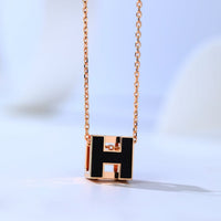 [Solara Jewelry ]H CAGE PINK GOLD NECKLACE