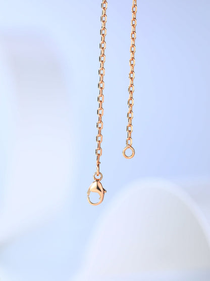 [Solara Jewelry ]H CAGE PINK GOLD NECKLACE