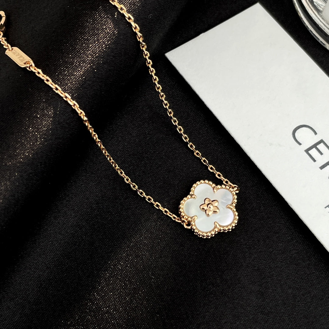 [Solara Jewelry ]LUCKY SPRING ROSÉGOLD-PERLMUTT-ARMBAND