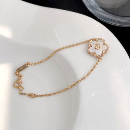 [Solara Jewelry ]LUCKY SPRING ROSÉGOLD-PERLMUTT-ARMBAND