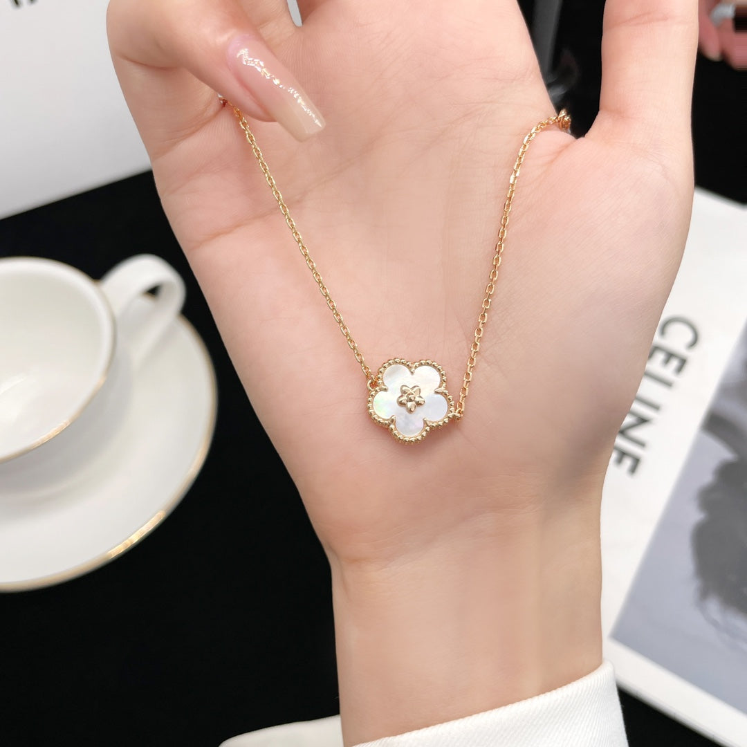 [Solara Jewelry ]LUCKY SPRING ROSÉGOLD-PERLMUTT-ARMBAND