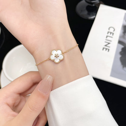 [Solara Jewelry ]LUCKY SPRING ROSÉGOLD-PERLMUTT-ARMBAND