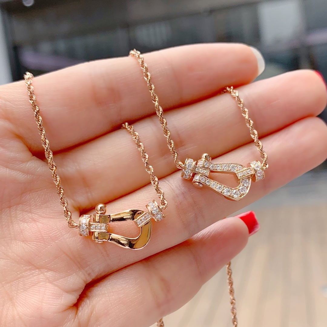 [Solara Jewelry ]FORCE 10 PINK GOLD DIAMOND NECKLACE