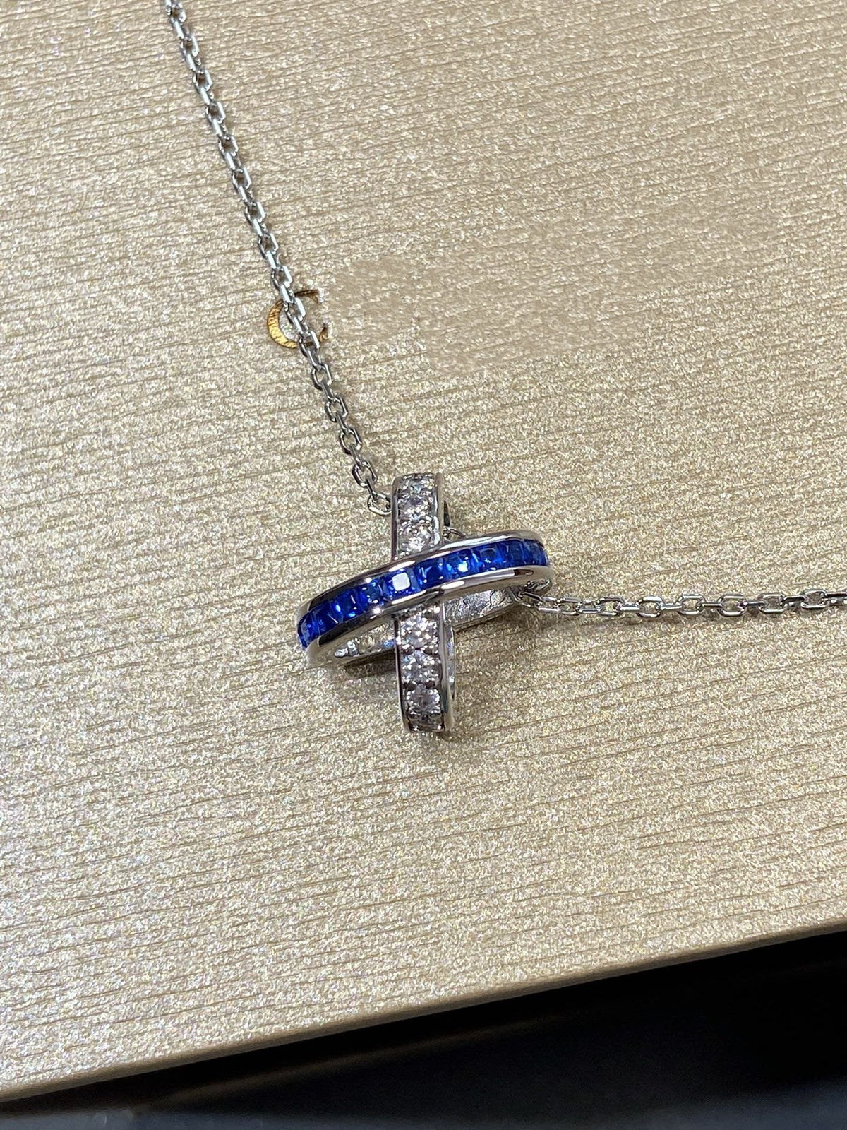 [Solara Jewelry ]LIENS DIAMOND SILVER NECKLACE
