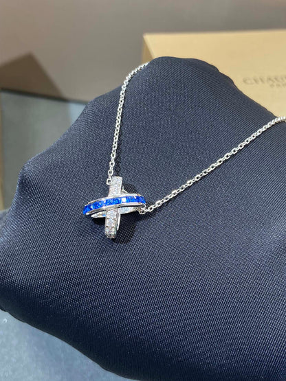 [Solara Jewelry ]LIENS DIAMOND SILVER NECKLACE