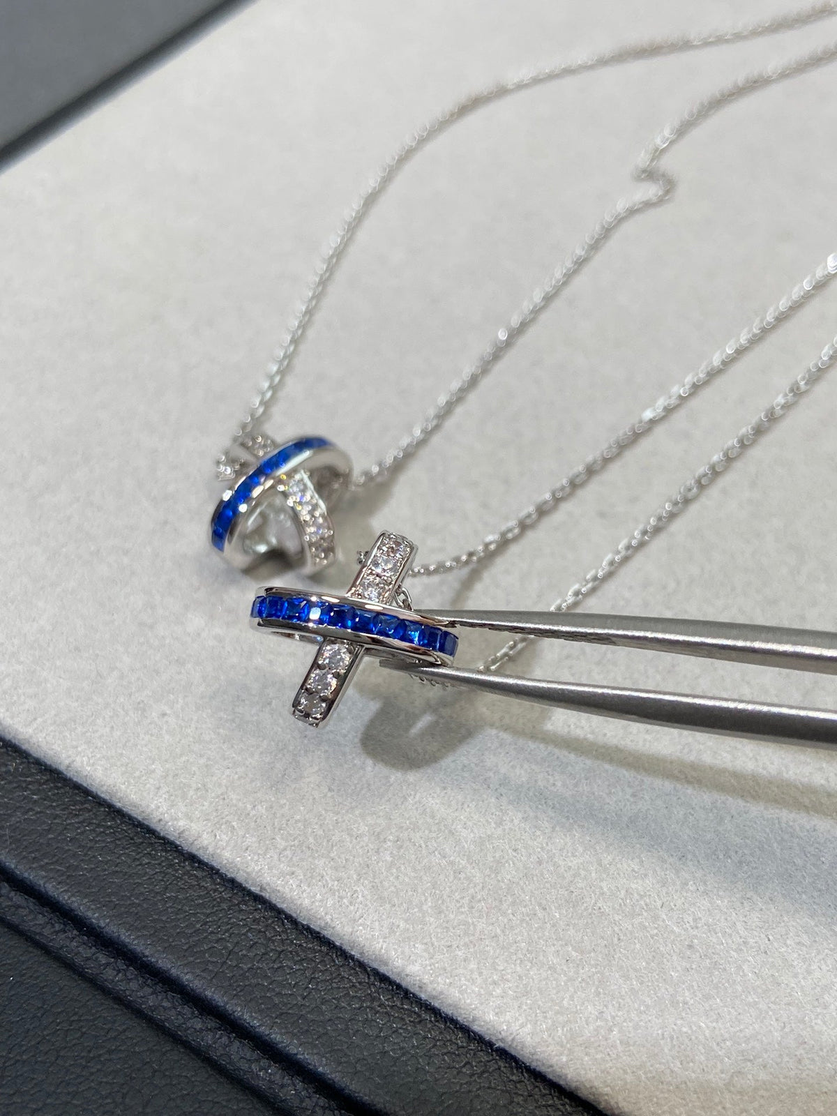 [Solara Jewelry ]LIENS DIAMOND SILVER NECKLACE