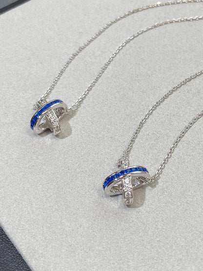 [Solara Jewelry ]LIENS DIAMOND SILVER NECKLACE
