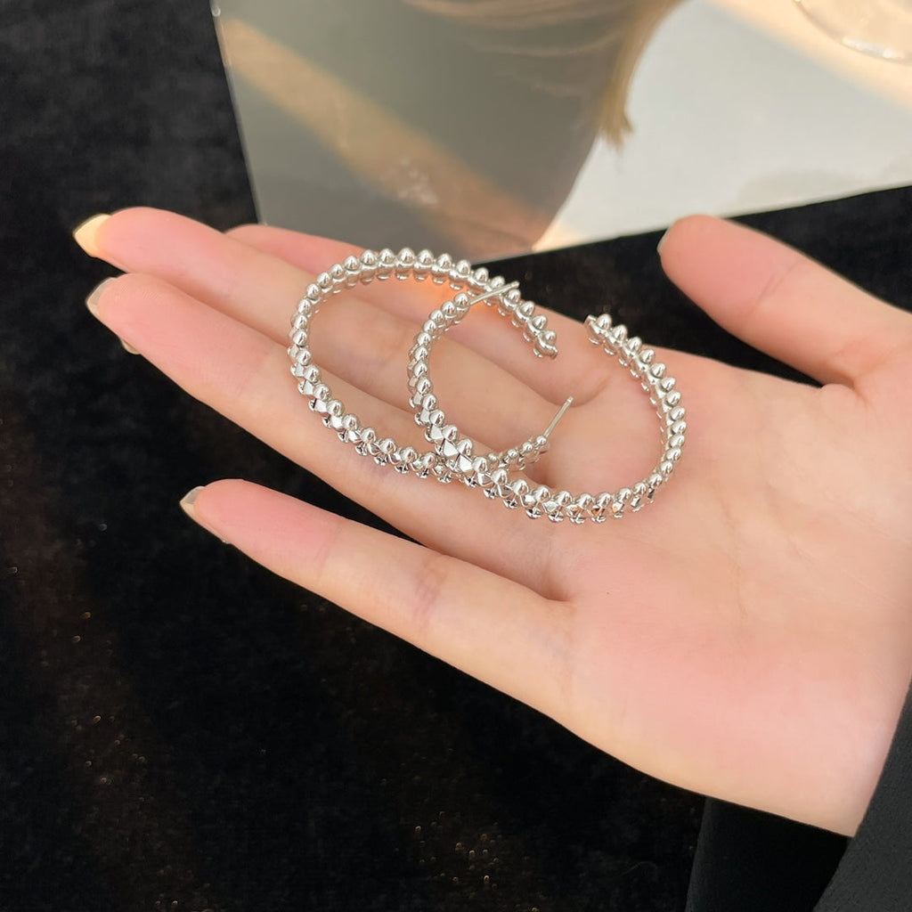 [Solara Jewelry ]クラッシュフープイヤリング