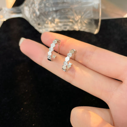 [Solara Jewelry ]BEE LOVE ダイヤモンドフープピアス