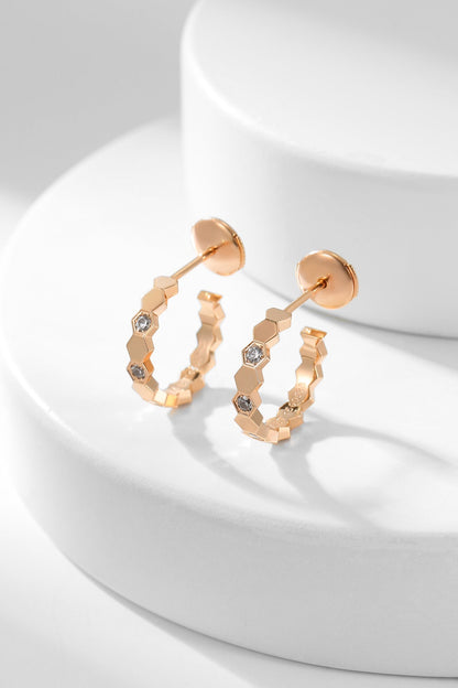 [Solara Jewelry ]BEE LOVE ダイヤモンドフープピアス