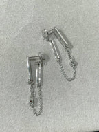 [Solara Jewelry ]CHAINE CHAOS DIAMOND DROP EARRINGS