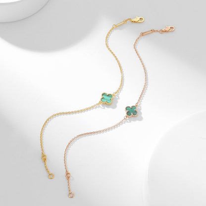 [Solara Jewelry ]KLEEBRAUM ARMBAND MALACHIT 1 MOTIV