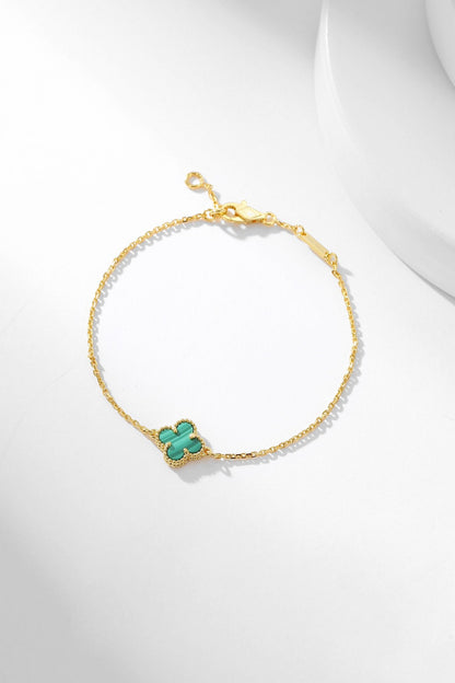 [Solara Jewelry ]KLEEBRAUM ARMBAND MALACHIT 1 MOTIV