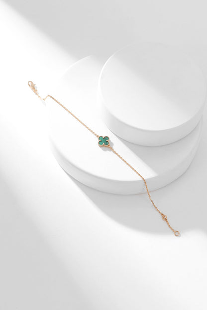 [Solara Jewelry ]KLEEBRAUM ARMBAND MALACHIT 1 MOTIV