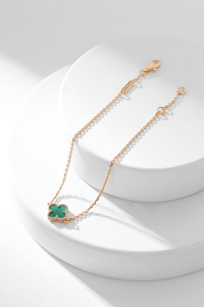 [Solara Jewelry ]KLEEBRAUM ARMBAND MALACHIT 1 MOTIV
