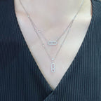 [Solara Schmuck]ZWEIREIHIGE DIAMANT-HALSKETTE