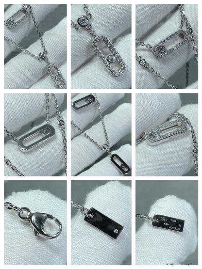 [Solara Schmuck]ZWEIREIHIGE DIAMANT-HALSKETTE
