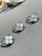 [Solara Schmuck ]KLEEBATT SILBER PERLMUTT DIAMANTRING