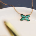 [Solara Jewelry ]JEUX マラカイト 1 ダイヤモンド ピンクゴールド ネックレス