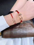 [Solara Jewelry ]FORCE 10 HALB DIAMANT ROTGOLD ROTES CORDERI GROSSES UND MITTLERES MODELL
