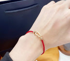 [Solara Jewelry ]FORCE 10 HALB DIAMANT ROTGOLD ROTES CORDERI GROSSES UND MITTLERES MODELL