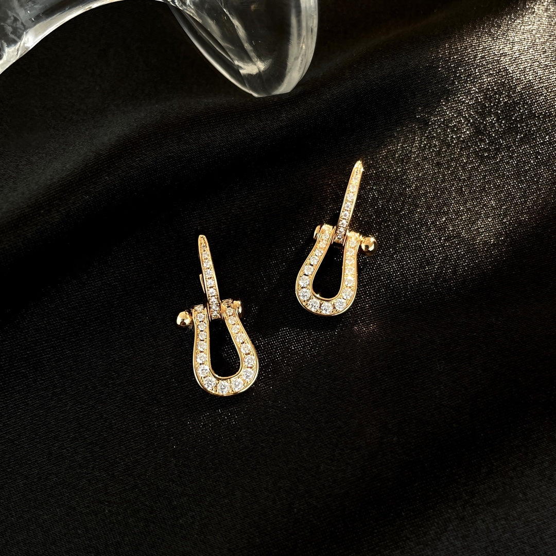 [Solara Jewelry ]FORCE 10 VOLLSTÄNDIG MIT DIAMANTEN BESETZTE HÄNGEOHRRINGE MITTLERES MODELL