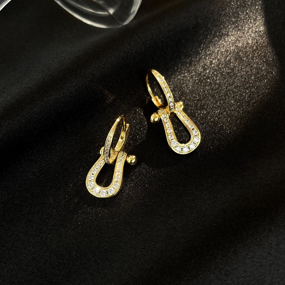 [Solara Jewelry ]FORCE 10 VOLLSTÄNDIG MIT DIAMANTEN BESETZTE HÄNGEOHRRINGE MITTLERES MODELL