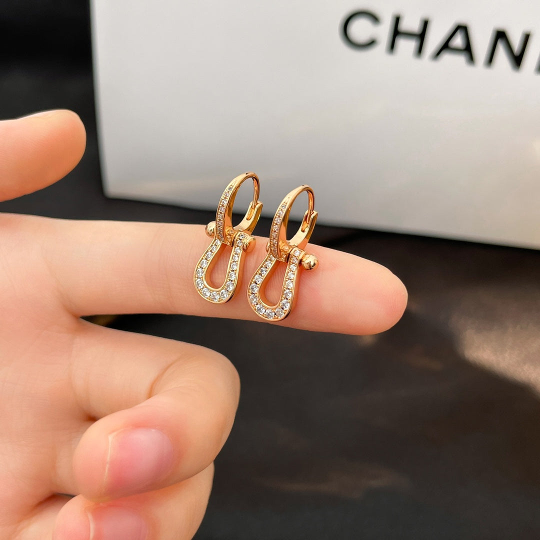 [Solara Jewelry ]FORCE 10 VOLLSTÄNDIG MIT DIAMANTEN BESETZTE HÄNGEOHRRINGE MITTLERES MODELL