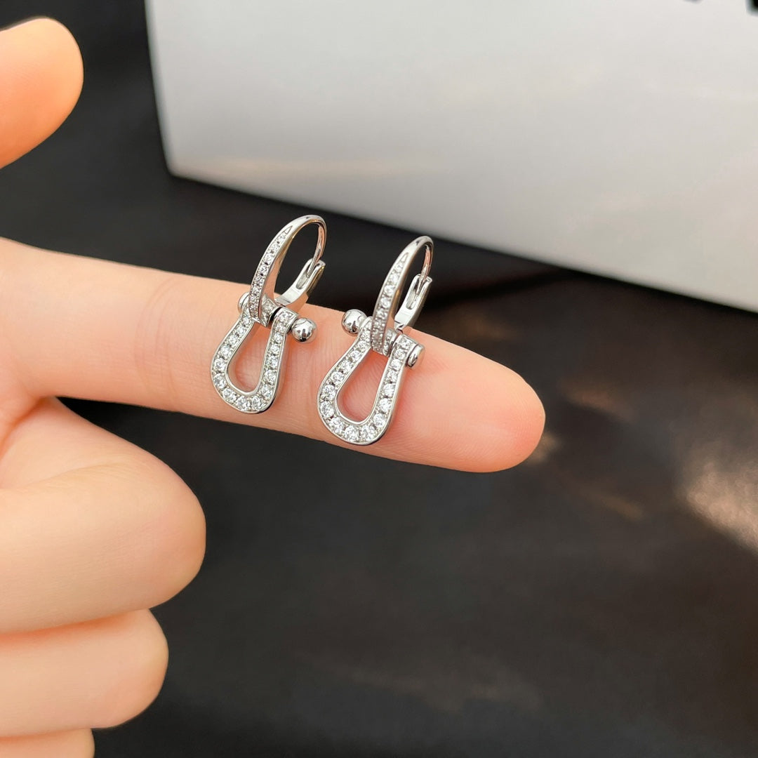 [Solara Jewelry ]FORCE 10 VOLLSTÄNDIG MIT DIAMANTEN BESETZTE HÄNGEOHRRINGE MITTLERES MODELL