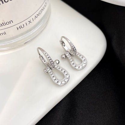 [Solara Jewelry ]FORCE 10 VOLLSTÄNDIG MIT DIAMANTEN BESETZTE HÄNGEOHRRINGE MITTLERES MODELL