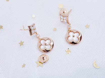 [Solara Jewelry ]STERN UND SONNE ROSÉGOLD MOP TROPFENOHRRINGE