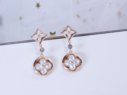 [Solara Jewelry ]STERN UND SONNE ROSÉGOLD MOP TROPFENOHRRINGE