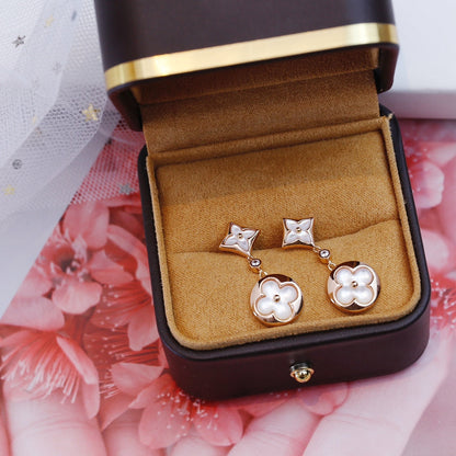 [Solara Jewelry ]STERN UND SONNE ROSÉGOLD MOP TROPFENOHRRINGE