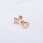[Solara Jewelry ]スター＆サン ピンクゴールドMOPスタッドピアス