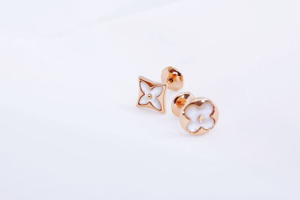 [Solara Jewelry ]スター＆サン ピンクゴールドMOPスタッドピアス