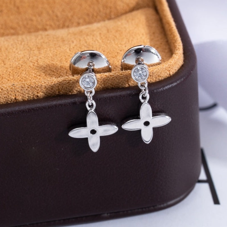 [Solara Jewelry ]ヴィディル シルバー ダイヤモンド ミニドロップイヤリング