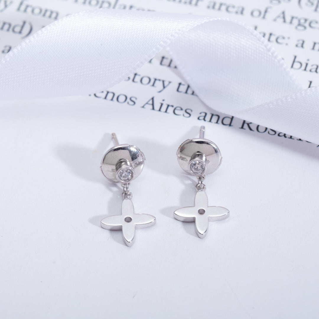 [Solara Jewelry ]VIDYLLE SILVER DIAMOND MINI DROP EARRINGS