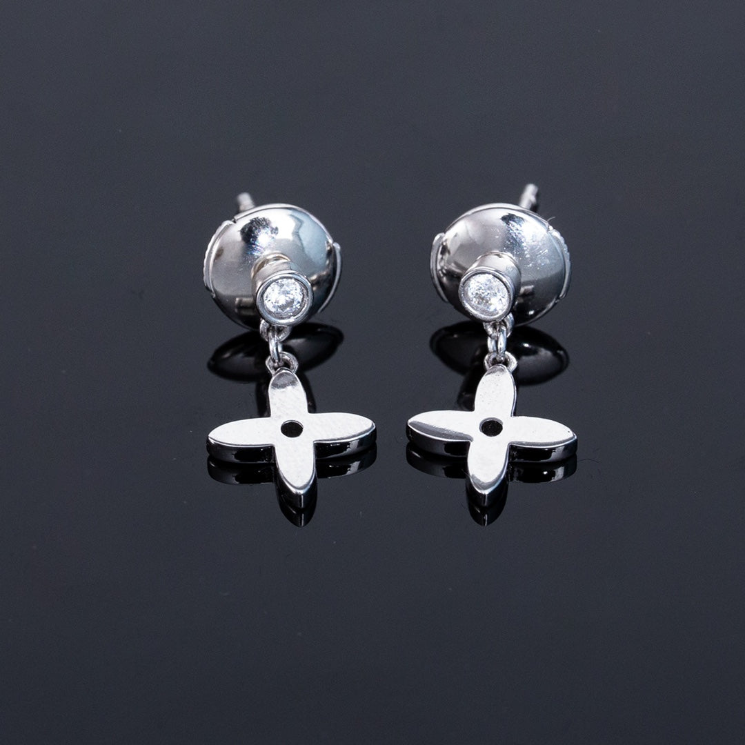 [Solara Jewelry ]VIDYLLE SILVER DIAMOND MINI DROP EARRINGS