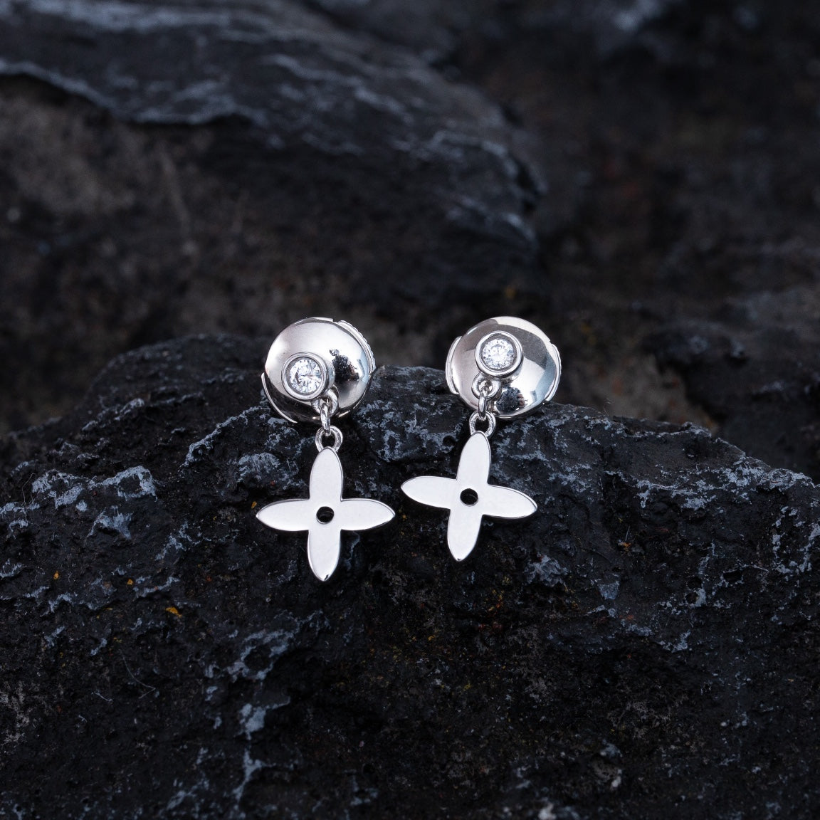 [Solara Jewelry ]ヴィディル シルバー ダイヤモンド ミニドロップイヤリング