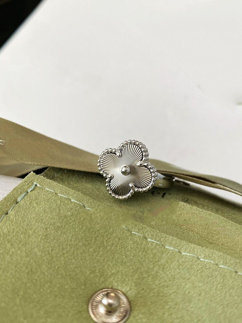 [Solara Jewelry ]CLOVER SILVER RING