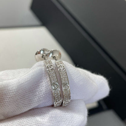 [Solara Jewelry ]ラブダイヤモンド シルバーフープピアス